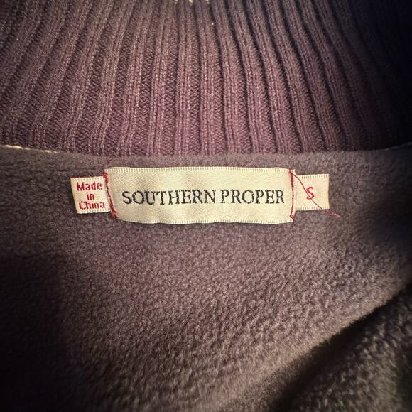 Southern Proper Men's S Farm Fair Isle Sweater Zip Up Preppy Christmas Lined Dog - Picture 13 of 15